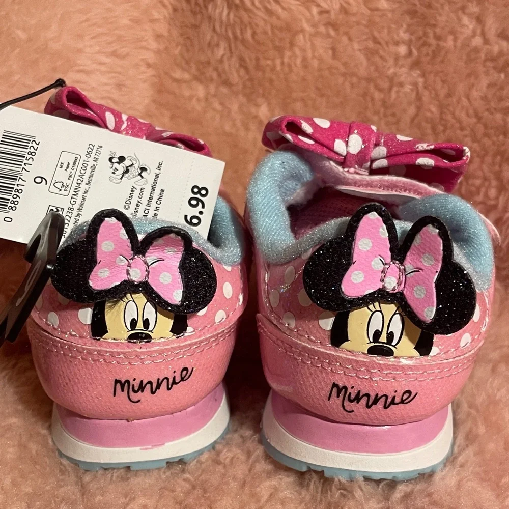 Disney Minnie Mouse Glittery Pink Sneakers - Picture 2 of 4